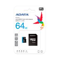 MEMORIA ADATA MICRO SDXC/SDHC UHS-I 64GB CLASE 10 A1 100MB/25MB SEG V10 C/ADAPTADOR MEMORIA ADATA MICRO SDXC/SDHC UHS-I 64GB CLASE 10 A1 100MB/25MB SEG V10 C/ADAPTADOR